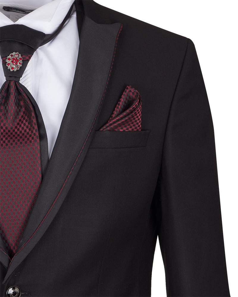 Mens Black Wedding Suit