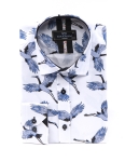 Bird Printed Long Sleeved Mens Shirt SL 7212 - Thumbnail