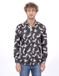 Bird Printed Long Sleeved Mens Shirt SL 7212 - Thumbnail