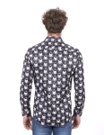 Cat Printed Long Sleeved Mens Shirt SL 7220 - Thumbnail