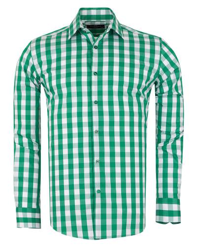 MAKROM - Checkered Long Sleeved Mens Shirt SL 7168