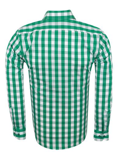 Checkered Long Sleeved Mens Shirt SL 7168