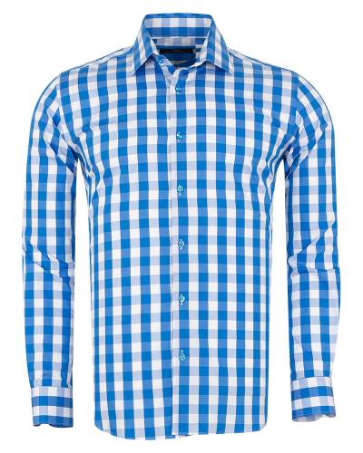 Checkered Long Sleeved Mens Shirt SL 7168