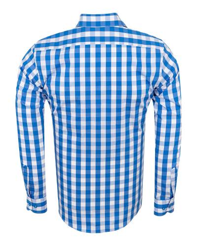 Checkered Long Sleeved Mens Shirt SL 7168