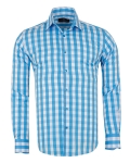 Checkered Long Sleeved Mens Shirt SL 7169 - Thumbnail