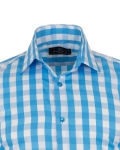 Checkered Long Sleeved Mens Shirt SL 7169 - Thumbnail