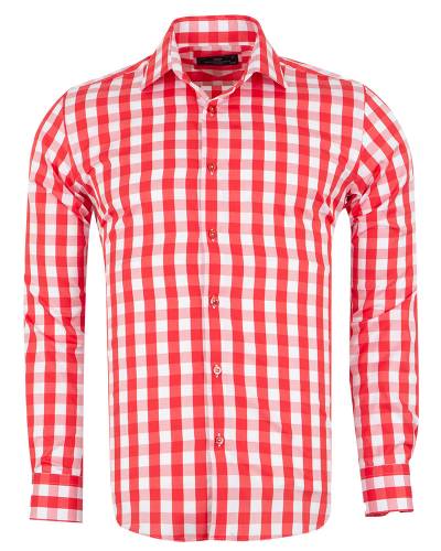 MAKROM - Checkered Long Sleeved Mens Shirt SL 7169 (Thumbnail - )