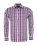 Checkered Long Sleeved Mens Shirt SL 7169 - Thumbnail