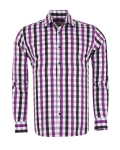 Checkered Long Sleeved Mens Shirt SL 7169 - Thumbnail