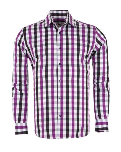 Checkered Long Sleeved Mens Shirt SL 7169