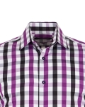 Checkered Long Sleeved Mens Shirt SL 7169 - Thumbnail