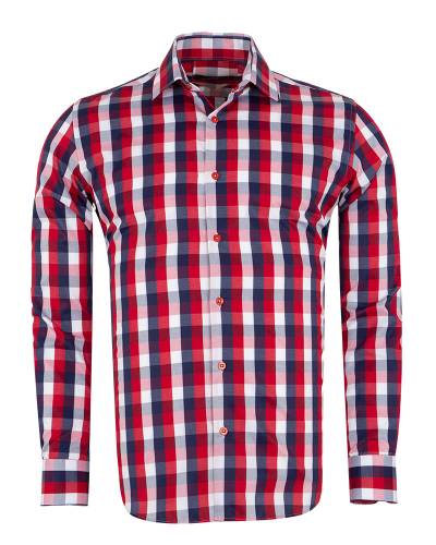 Checkered Long Sleeved Mens Shirt SL 7170