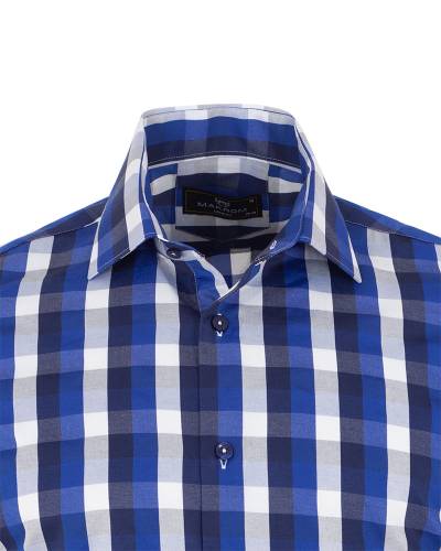 Checkered Long Sleeved Mens Shirt SL 7170