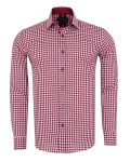 Checkered Long Sleeved Mens Shirt SL 7172 - Thumbnail