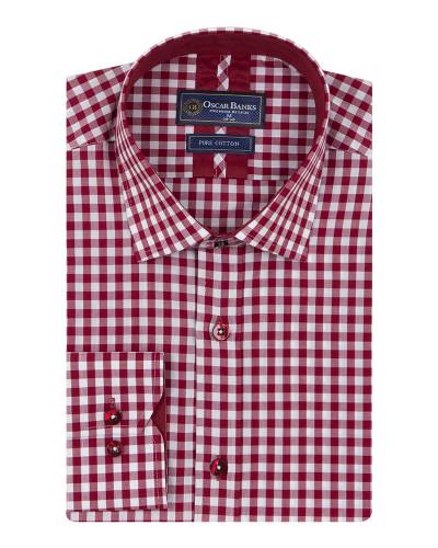 Checkered Long Sleeved Mens Shirt SL 7172