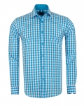 Checkered Long Sleeved Mens Shirt SL 7173 - Thumbnail
