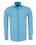 Checkered Long Sleeved Mens Shirt SL 7173 - Thumbnail