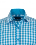 Checkered Long Sleeved Mens Shirt SL 7173 - Thumbnail