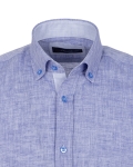 Cotton Linen Long Sleeved Mens Shirt SL 7889 - Thumbnail