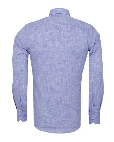 Cotton Linen Long Sleeved Mens Shirt SL 7889