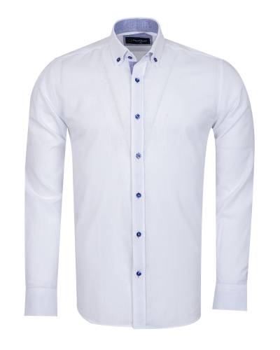 Oscar Banks - Cotton Linen Long Sleeved Mens Shirt SL 7889 (1)