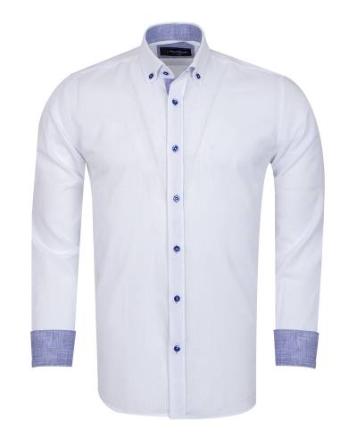Cotton Linen Long Sleeved Mens Shirt SL 7889
