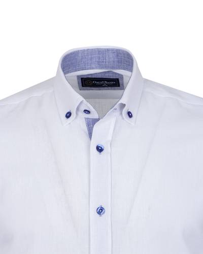 Cotton Linen Long Sleeved Mens Shirt SL 7889