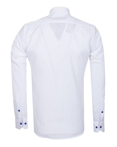 Cotton Linen Long Sleeved Mens Shirt SL 7889