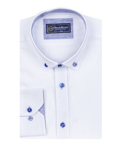 Cotton Linen Long Sleeved Mens Shirt SL 7889
