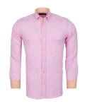Cotton Linen Long Sleeved Mens Shirt SL 7889 - Thumbnail