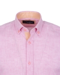 Cotton Linen Long Sleeved Mens Shirt SL 7889 - Thumbnail