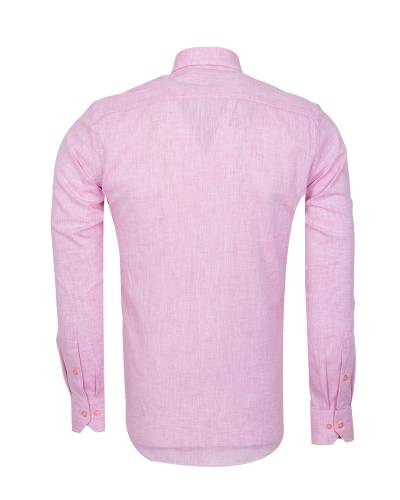 Cotton Linen Long Sleeved Mens Shirt SL 7889