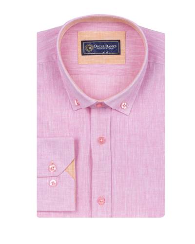 Cotton Linen Long Sleeved Mens Shirt SL 7889