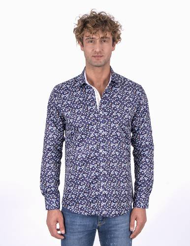 MAKROM - Floral Printed Long Sleeved Mens Shirt SL 7214 (1)