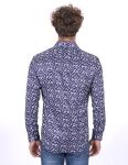 Floral Printed Long Sleeved Mens Shirt SL 7214 - Thumbnail