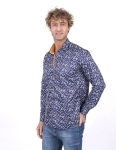 Floral Printed Long Sleeved Mens Shirt SL 7224 - Thumbnail