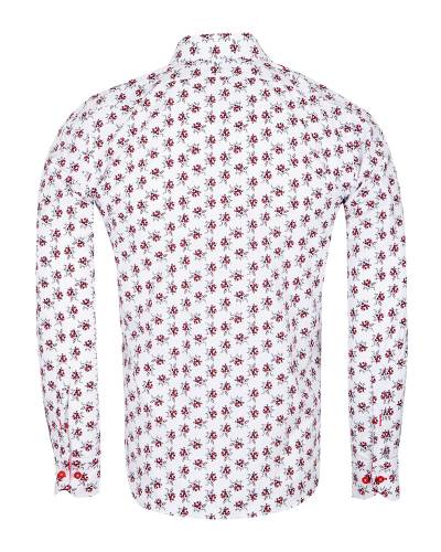 Floral Printed Long Sleeved Mens Shirt SL 7244