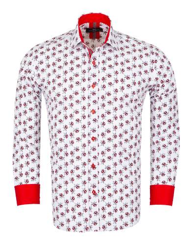 Floral Printed Long Sleeved Mens Shirt SL 7244