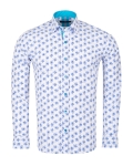 Floral Printed Long Sleeved Mens Shirt SL 7244 - Thumbnail