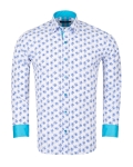 Floral Printed Long Sleeved Mens Shirt SL 7244 - Thumbnail