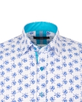 Floral Printed Long Sleeved Mens Shirt SL 7244 - Thumbnail