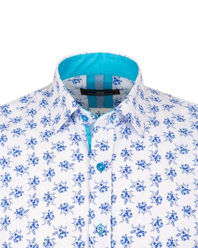 Floral Printed Long Sleeved Mens Shirt SL 7244