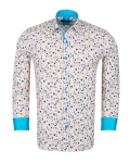 Floral Printed Long Sleeved Mens Shirt SL 7249 - Thumbnail