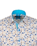 Floral Printed Long Sleeved Mens Shirt SL 7249 - Thumbnail