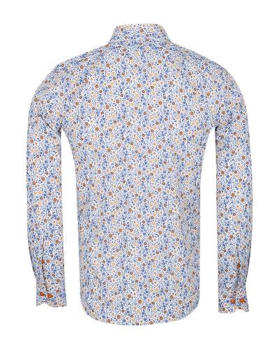 Floral Printed Long Sleeved Mens Shirt SL 7249