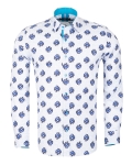 Floral Printed Long Sleeved Mens Shirt SL 7252 - Thumbnail