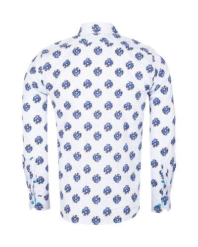 MAKROM - Floral Printed Long Sleeved Mens Shirt SL 7252 (1)