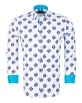 Floral Printed Long Sleeved Mens Shirt SL 7252 - Thumbnail