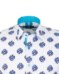 Floral Printed Long Sleeved Mens Shirt SL 7252 - Thumbnail