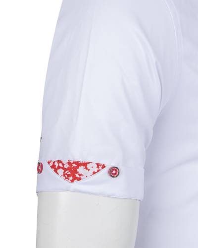 Garnished Short Sleeve Mens Shirt SS 7896